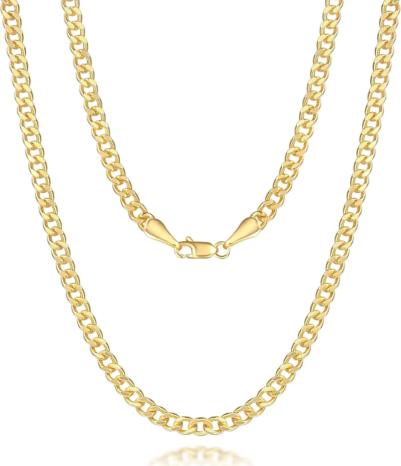 14K Gold Chain for Men Chunky Necklaces for Women Cuban Link Chain for Womens Necklaces Trendy Classic Design and Modern Simplicity Chunky Gold Necklace for Women Non Tarnish