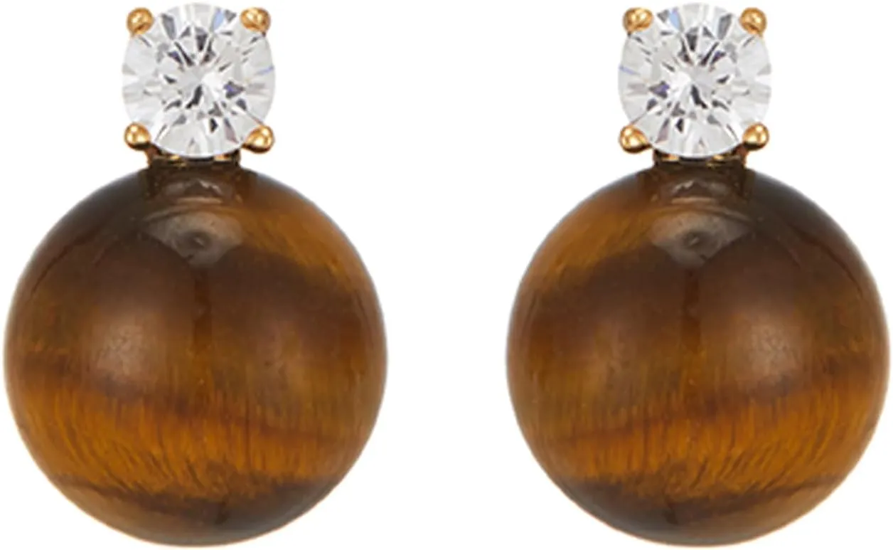 14K/18K Gold Plated Dangle Drop Earrings, Shell Pearl Earrings for Women, Dangle Huggie Earrings