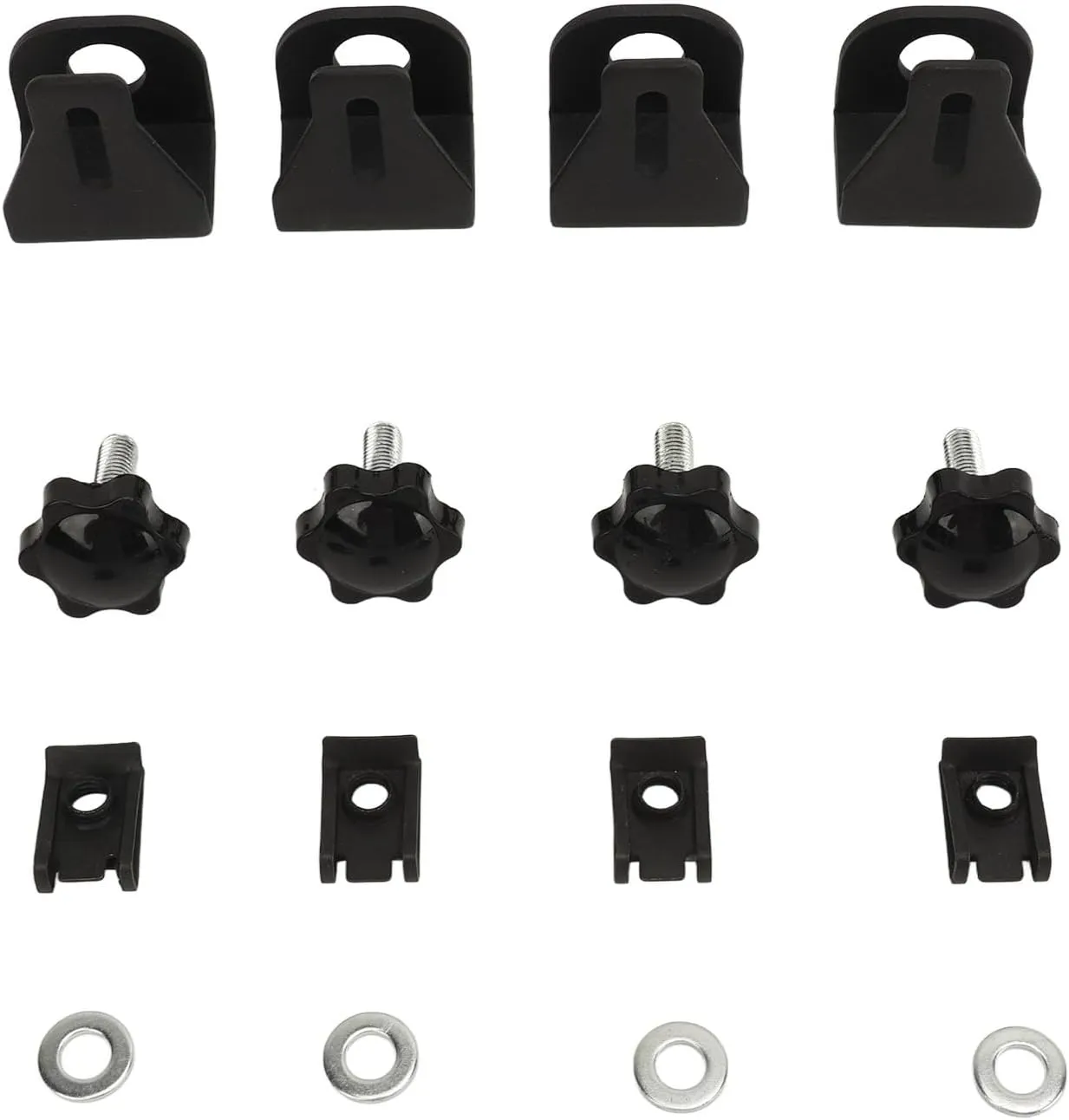 16 Pcs Saddle Bag Locks Mounting Screws, Saddle Bag Nut Mounting Kit, Saddle Bag Locks Fastener Nuts for Touring Model FLT FLHT FLHTCU FLHRC