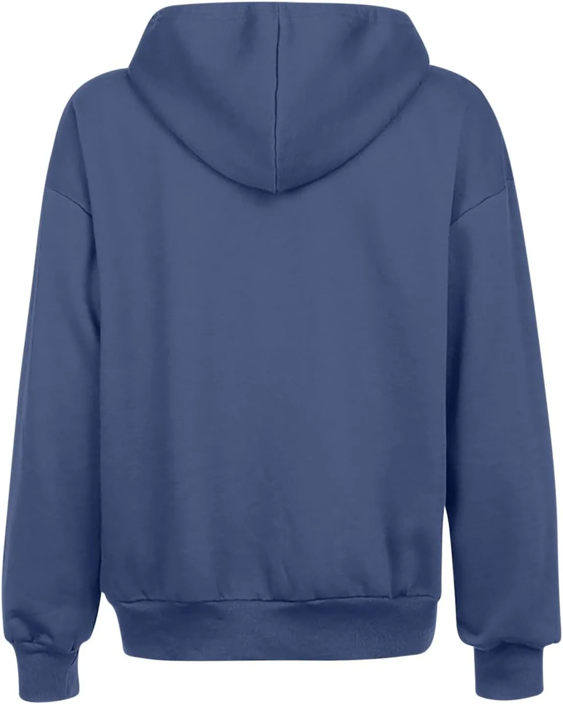 2024 Fall Trendy Hoodie Oversized Solid Long Sleeve Full Zip Up Casual Drawstring Hooded Jacket Loose Open Front Coat