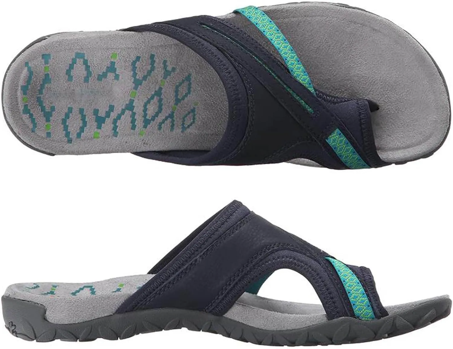2025 Stylish Orthopedic Sandals for Women Colorblock Summer Beach Comfy Slipper Slip on Toe Ring Casual Flip Flop
