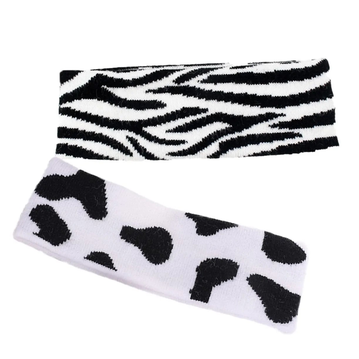2Pcs Retro Zebra Stripe Headband Creative Fashion Hair Accessories for Adults Comfortable Durable Design for Daily Wear Home Travel