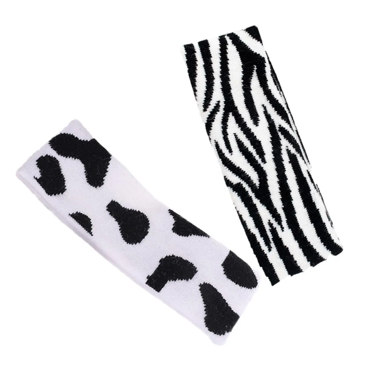 2Pcs Retro Zebra Stripe Headband Elastic Hair Accessories for Fashion Everyday Use Comfortable Headwear for Women Versatile Styling for Home