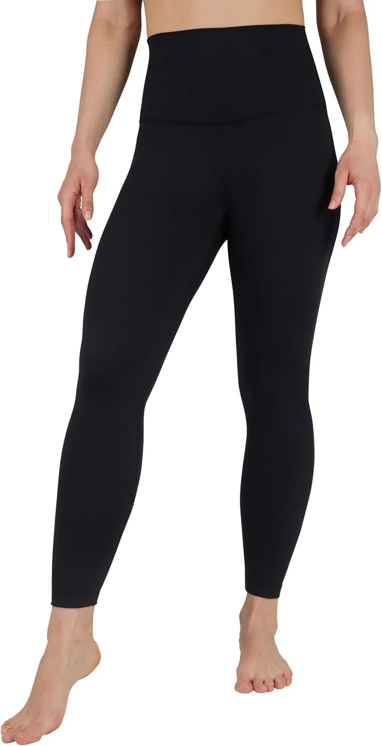 90 Degree By Reflex Ankle Length High Waist Power Flex Leggings - 7/8 Tummy Control Yoga Pants