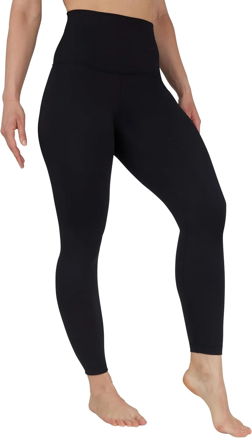 90 Degree By Reflex Ankle Length High Waist Power Flex Leggings - 7/8 Tummy Control Yoga Pants