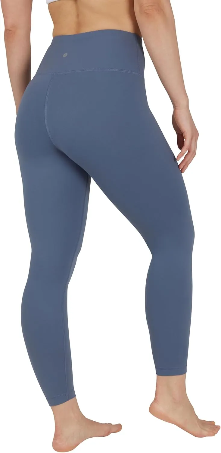 90 Degree By Reflex Ankle Length High Waist Power Flex Leggings - 7/8 Tummy Control Yoga Pants
