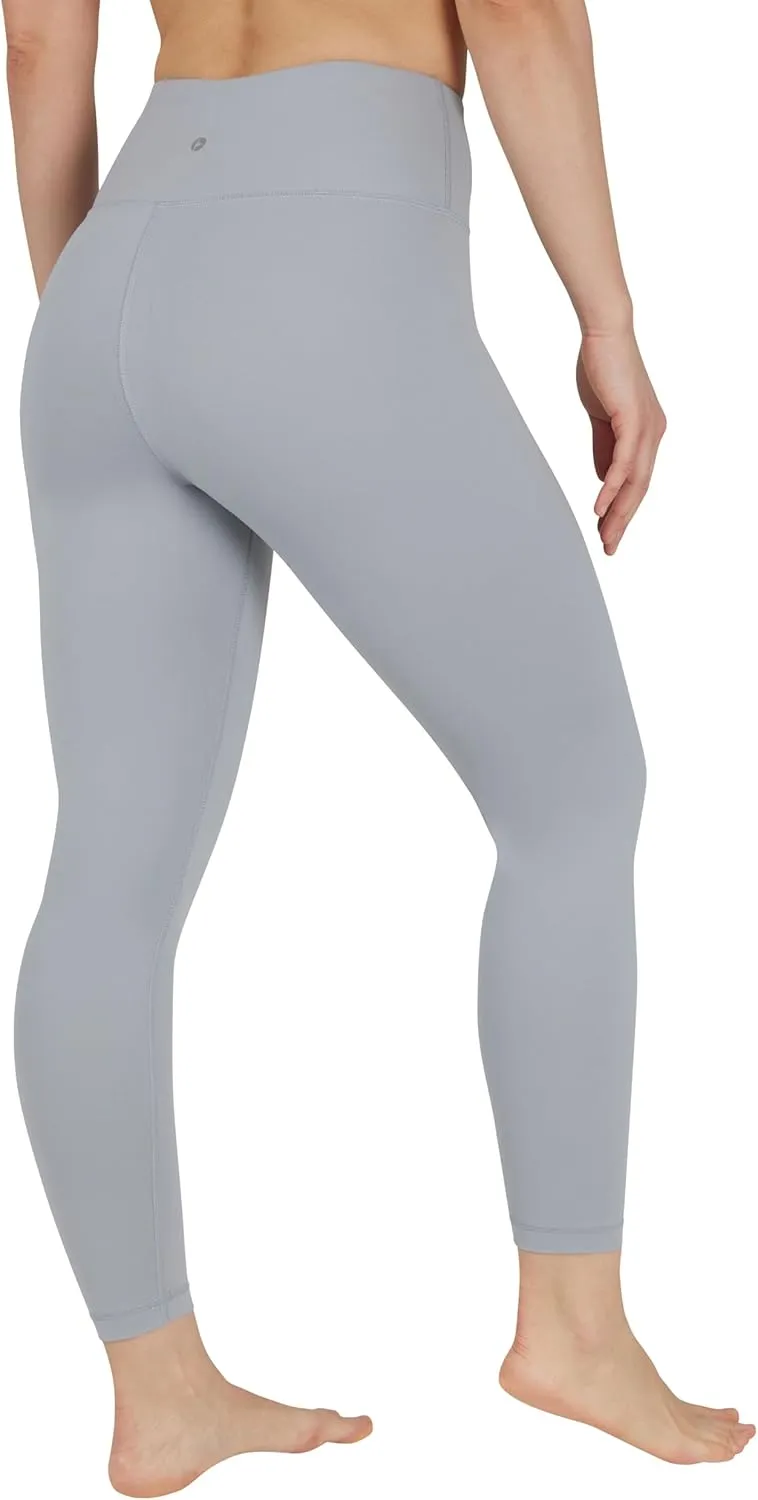90 Degree By Reflex Ankle Length High Waist Power Flex Leggings - 7/8 Tummy Control Yoga Pants