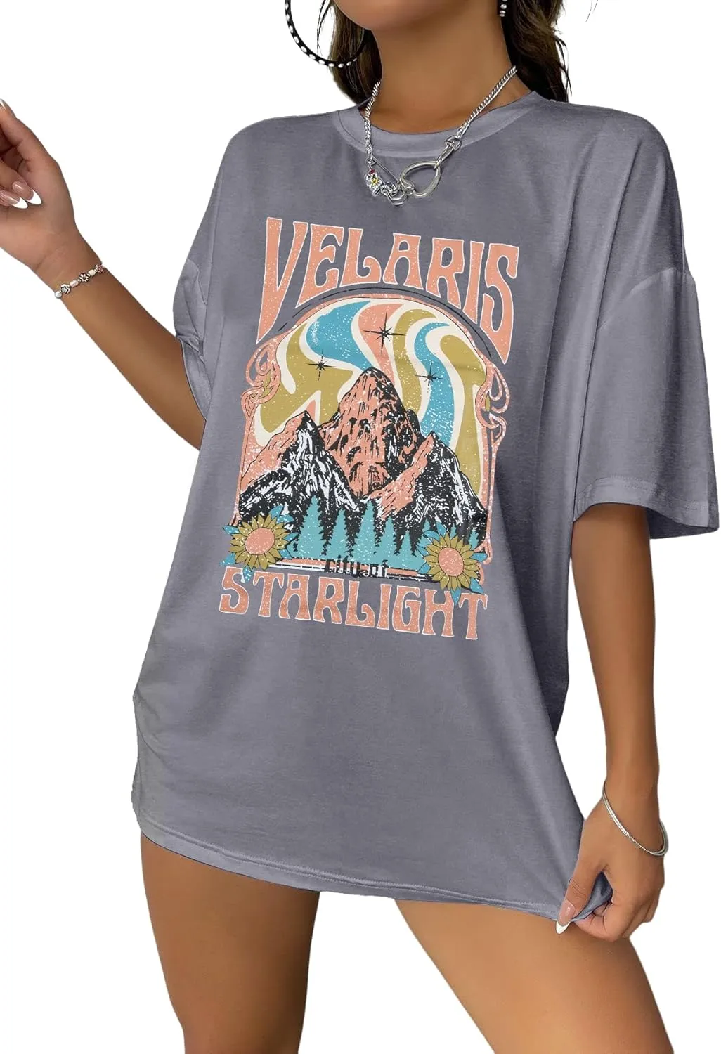 Acotar Velaris Shirts Women Oversized City of Starlight Shirt Book Fan Gift Casual Short Sleeve Tee