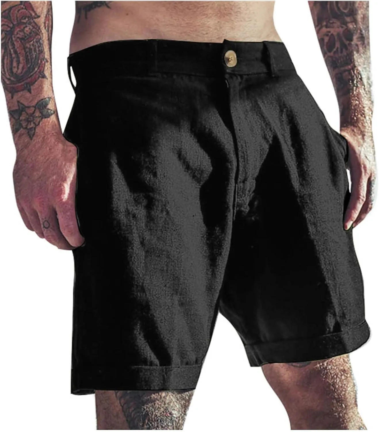 Alalaso Men's Swim Trunks Short Quick Dry Beach Shorts Swimming Trunks with Zipper Pockets