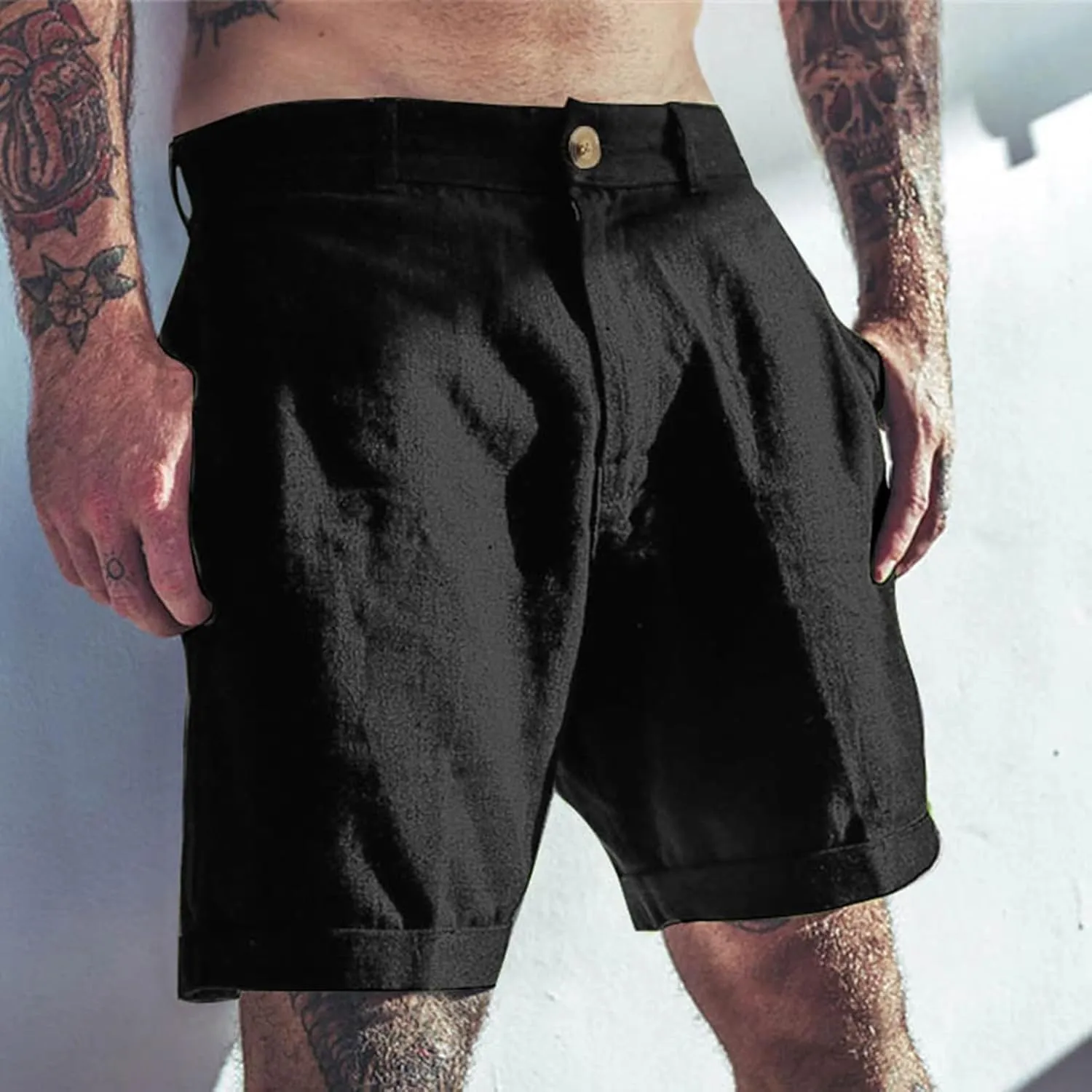 Alalaso Men's Swim Trunks Short Quick Dry Beach Shorts Swimming Trunks with Zipper Pockets