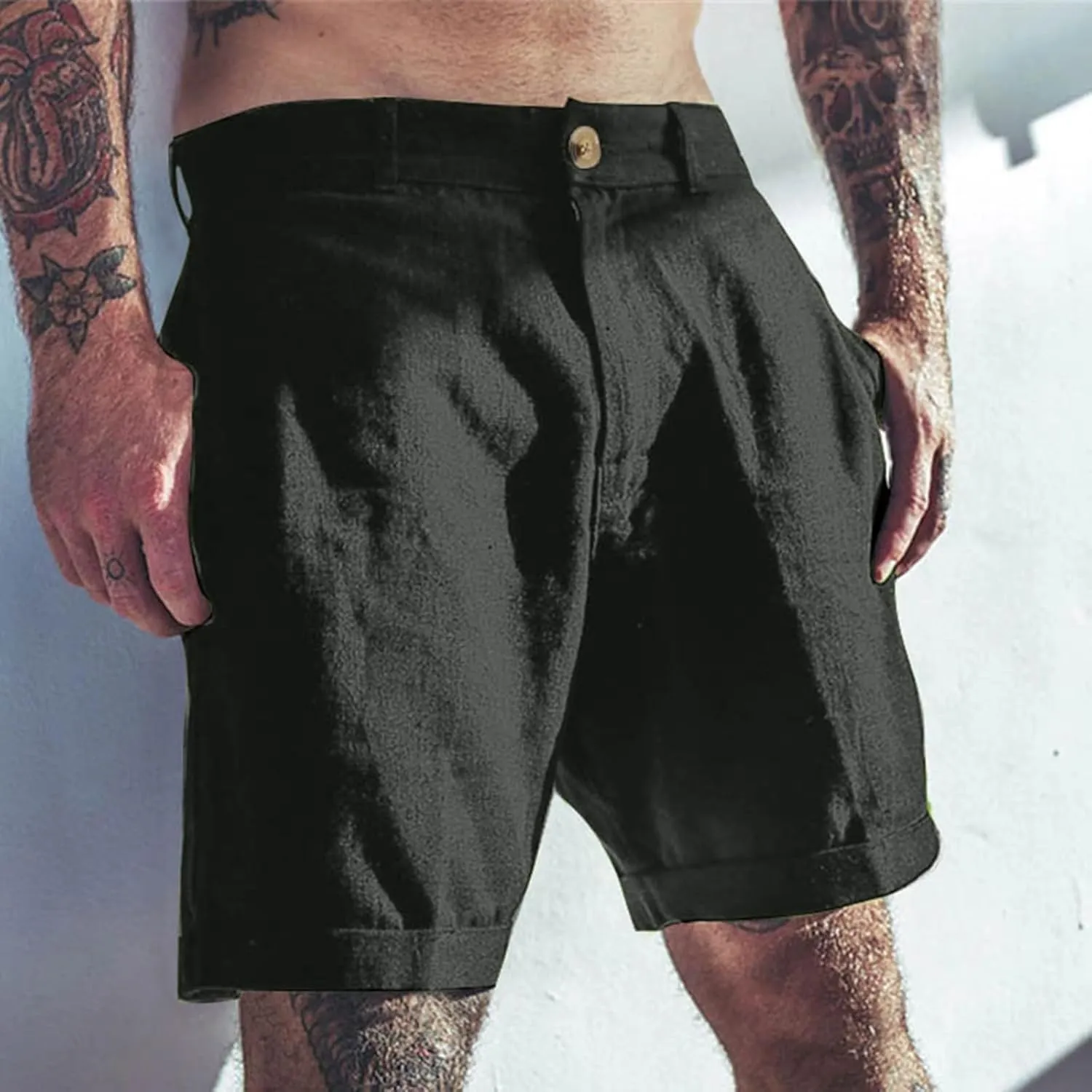 Alalaso Men's Swim Trunks Short Quick Dry Beach Shorts Swimming Trunks with Zipper Pockets