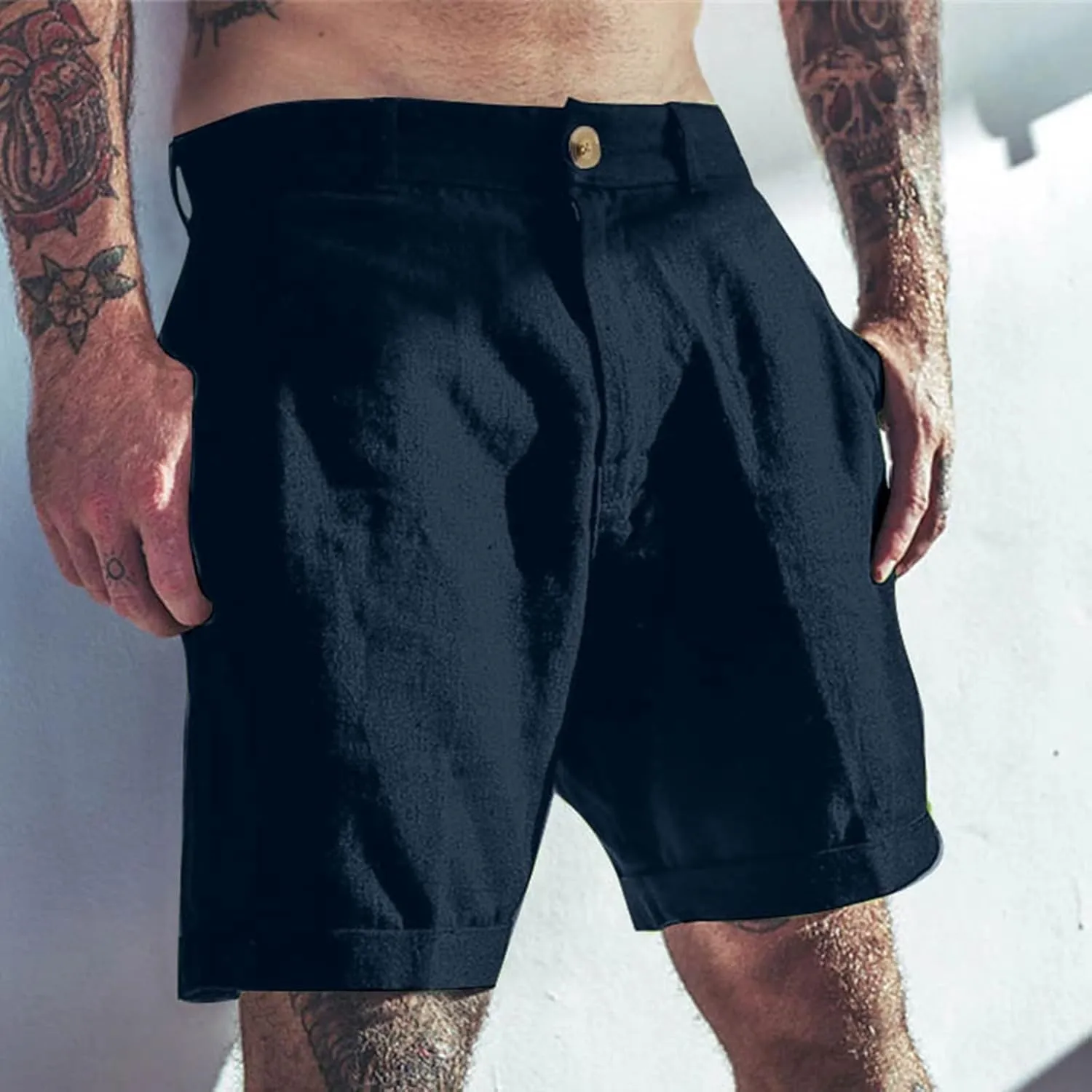 Alalaso Men's Swim Trunks Short Quick Dry Beach Shorts Swimming Trunks with Zipper Pockets