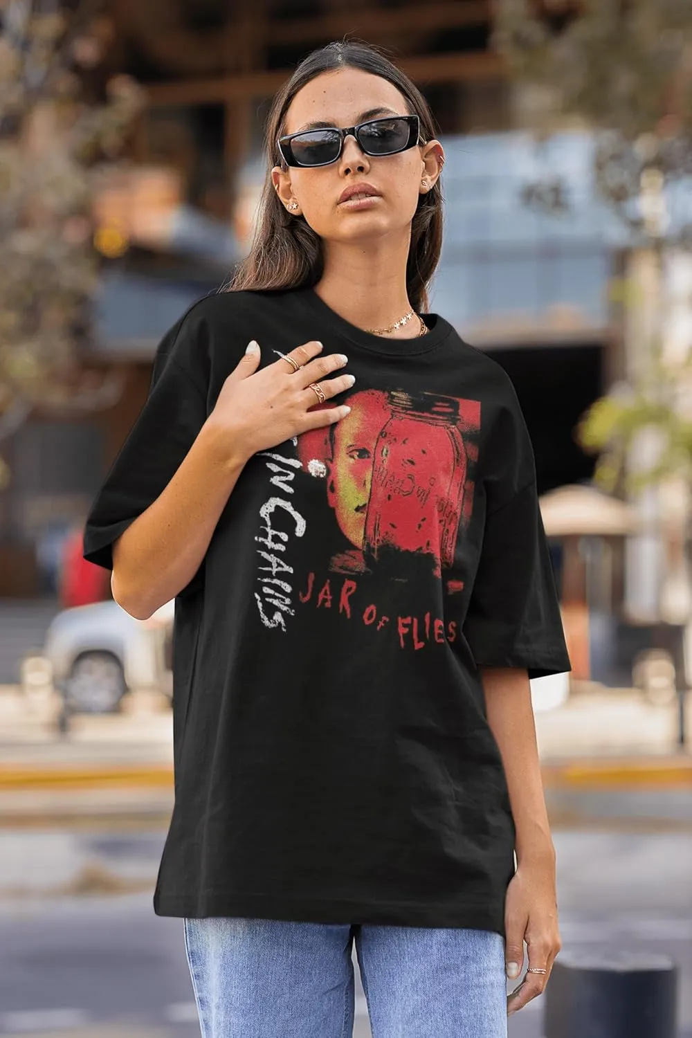 Alice in Chains T Shirt Jar of Files Mens Short Sleeve T Shirts 90s Music Vintage Style Graphic Tees