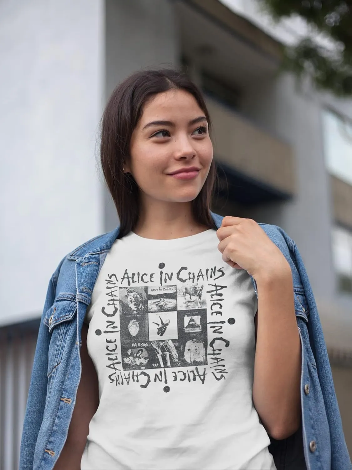 Alice in Chains T Shirt Multi Album Art Mens Short Sleeve T Shirts 90s Music Vintage Style Graphic Tees