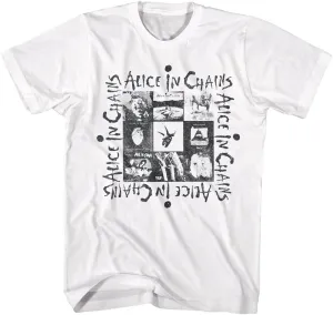 Alice in Chains T Shirt Multi Album Art Mens Short Sleeve T Shirts 90s Music Vintage Style Graphic Tees