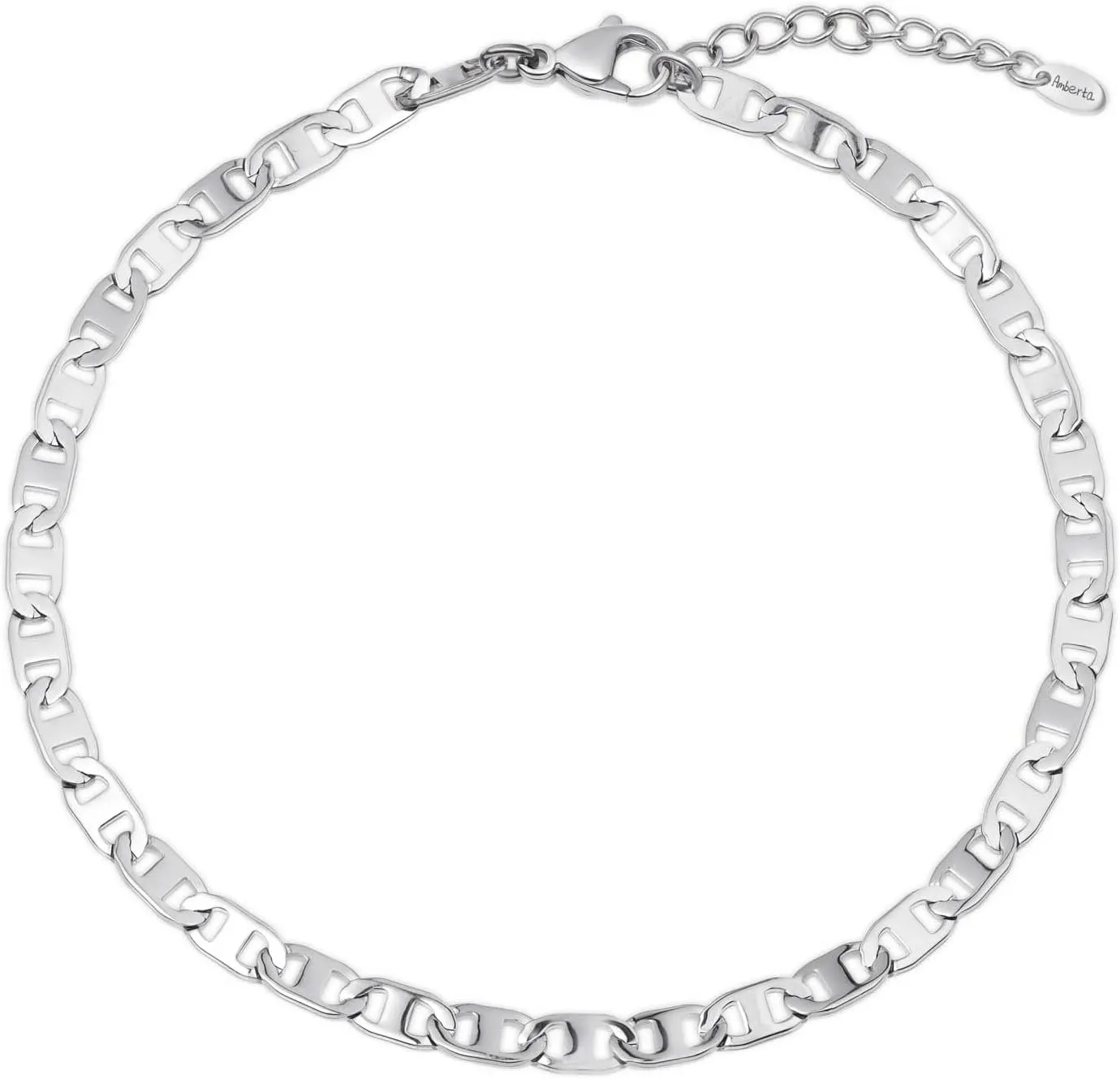 Amberta Silver Gold Waterproof Ankle Bracelets for Women | Boho Layered Anklets for Women | Summer Jewelry, Adjustable Ankle Chain Beaded Rope Heart