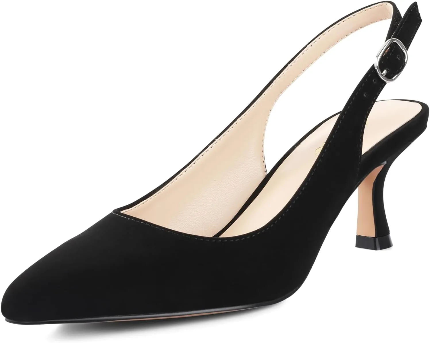 Ankis Slingback Heels for Women Closed Toe Women's Pumps Kitten Heel Wedding Party Casual Dress Shoes