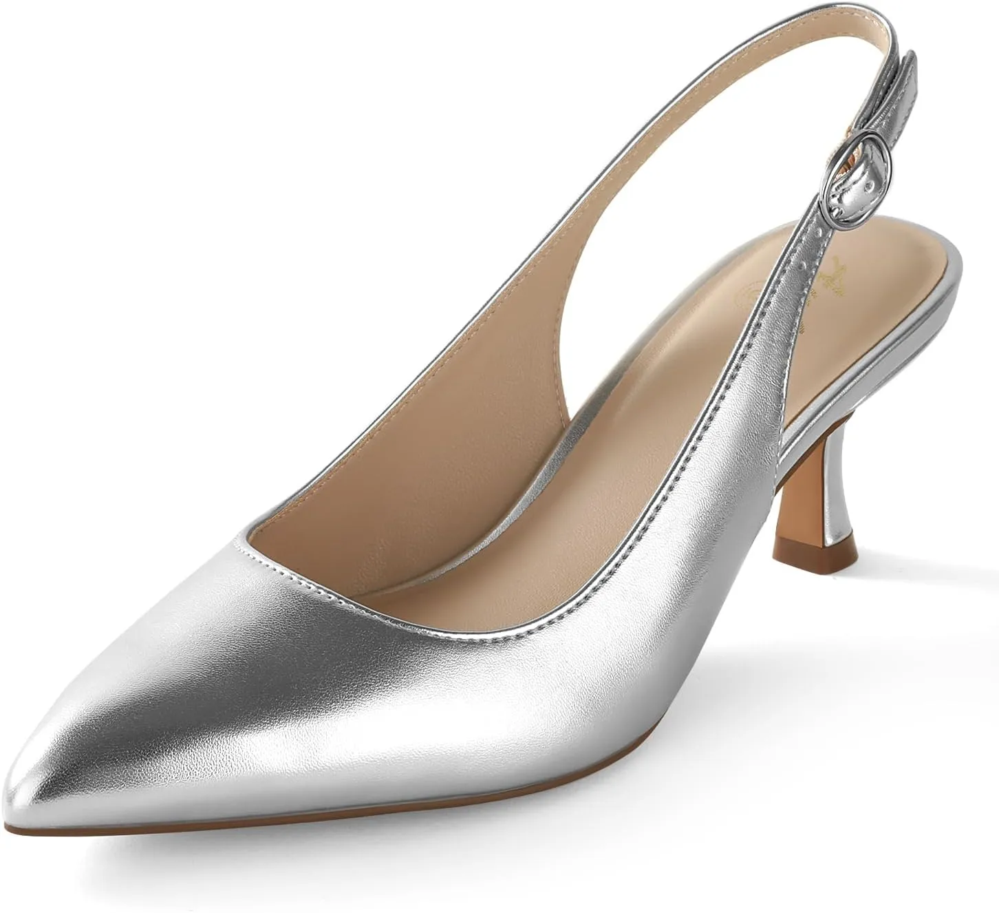 Ankis Slingback Heels for Women Closed Toe Women's Pumps Kitten Heel Wedding Party Casual Dress Shoes