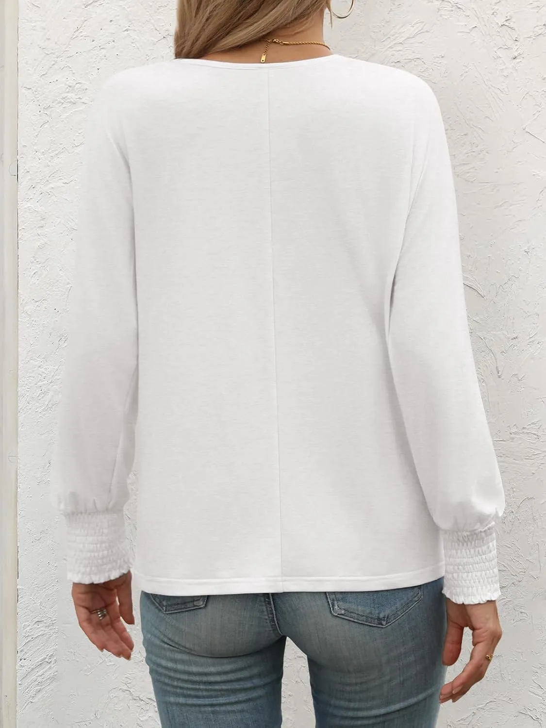 ATHMILE Long Sleeve Tops for Women 2025 Spring Fashion T Shirts for Women Crewneck Casual Loose Shirts Basic Tee