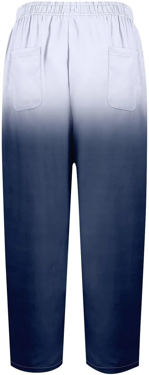 Beach Pants Everyday Casual Drawstring Pants Womens Work Pants Summer Outfits for Women 2024 Vacation Jeans