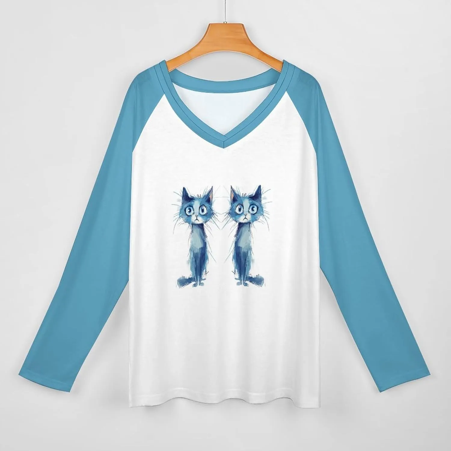 Bengbobar Funny Cat Shirts for Women Women's Black Cat T Shirt Pullover Cute Cat Lover 3D Graphic Print Sweatshirts Fall Tops
