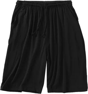 Big and Tall Sweat Shorts for Men Elastic Waist Drawstring Wide Leg Pajama Short Pants Summer Lightweight Outdoor Beach Short