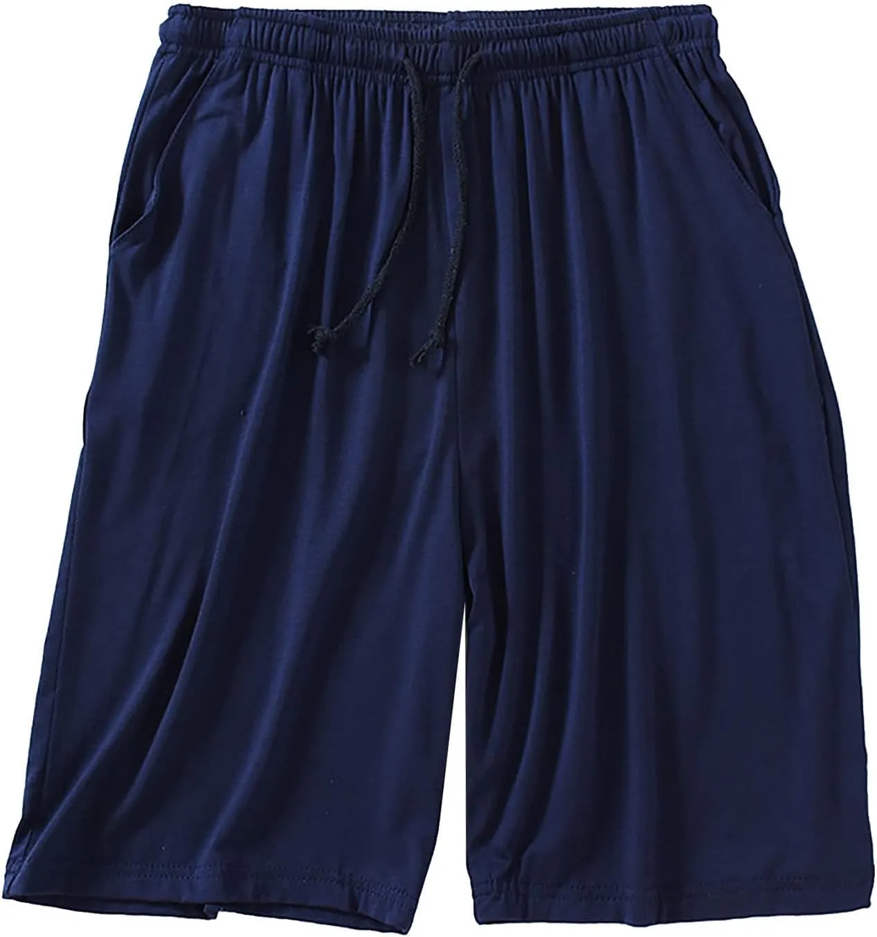 Big and Tall Sweat Shorts for Men Elastic Waist Drawstring Wide Leg Pajama Short Pants Summer Lightweight Outdoor Beach Short