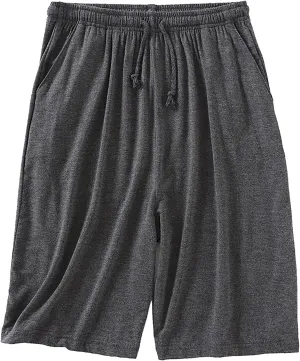 Big and Tall Sweat Shorts for Men Elastic Waist Drawstring Wide Leg Pajama Short Pants Summer Lightweight Outdoor Beach Short