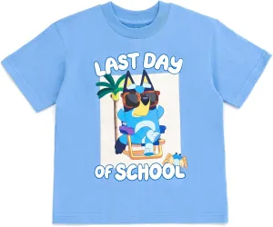 Bluey July 4th Halloween Christmas Birthday School Heart T-Shirt Infant to Big Kid Sizes (12 Months - 10-12)