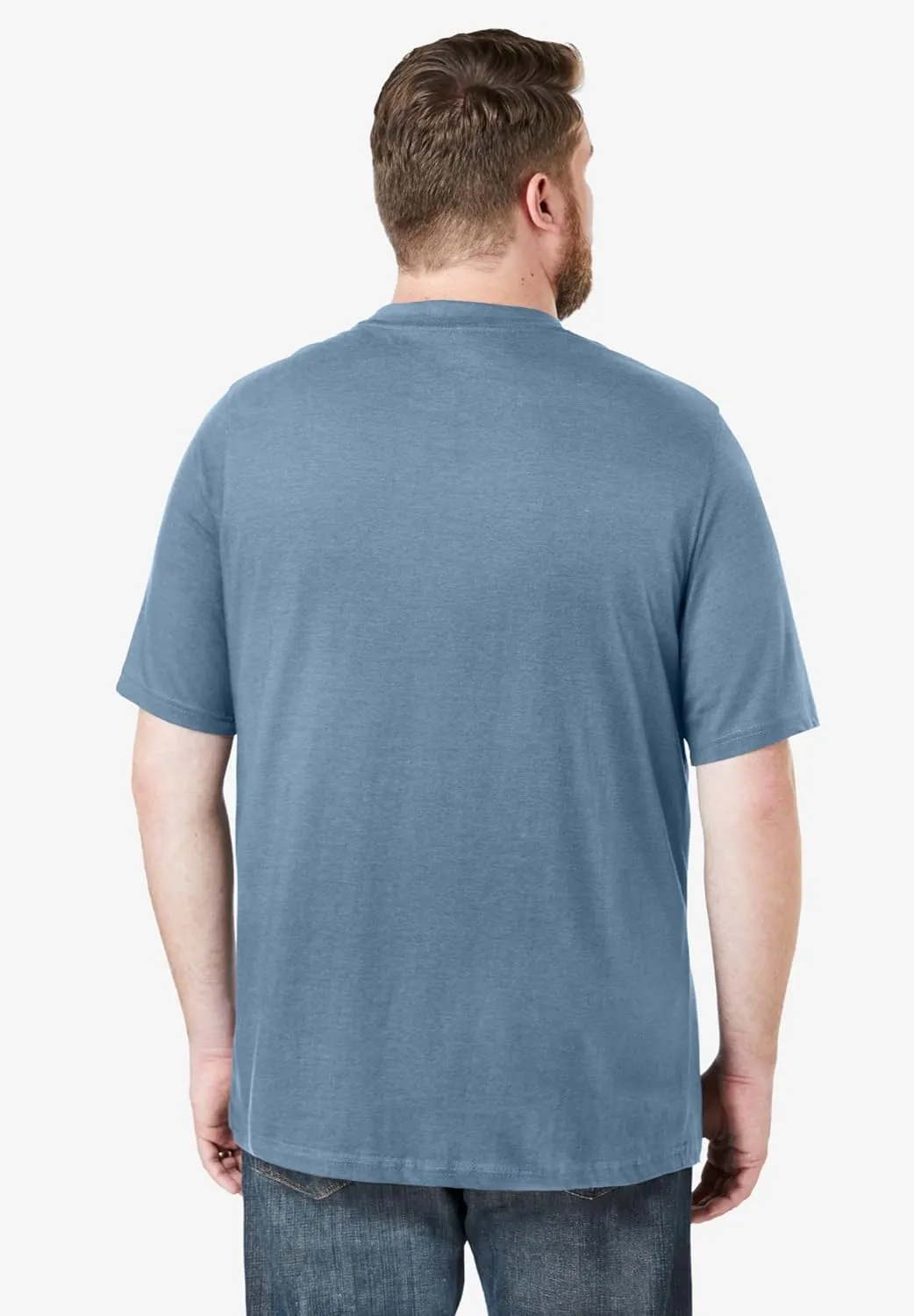 Boulder Creek by Kingsize Men's Big & Tall Heavyweight Pocket Crewneck T-Shirt