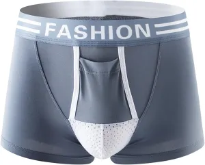 Breathable Briefs for Men Solid Stretch Enhancing Dual Pouch Hollow Brief Low Rise Underwear Soft Daily Wear Panties