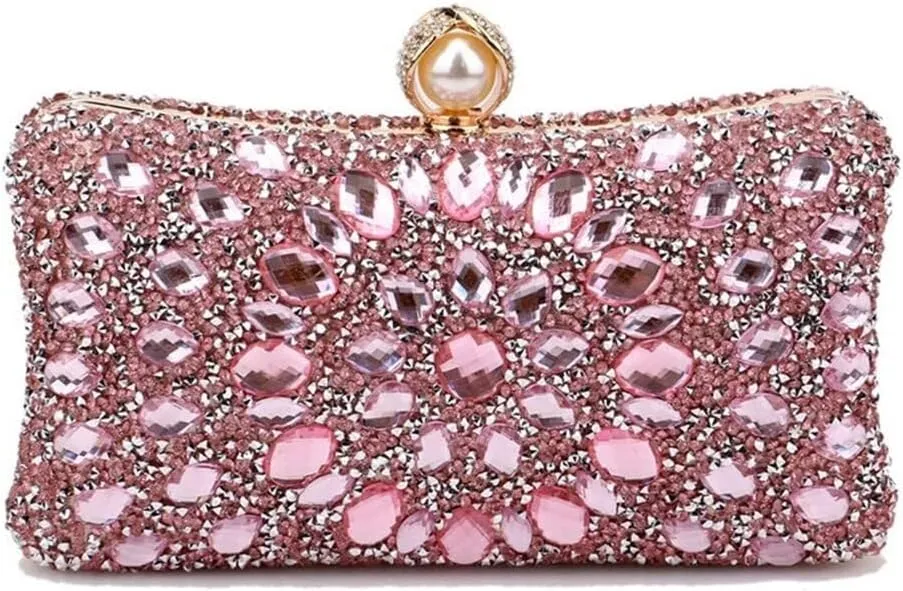 Bridal Chain Banquet Party Cocktail Prom Crossbody Women Rhinestone Evening Multicolor Clutch Luxury Crystal Handbag