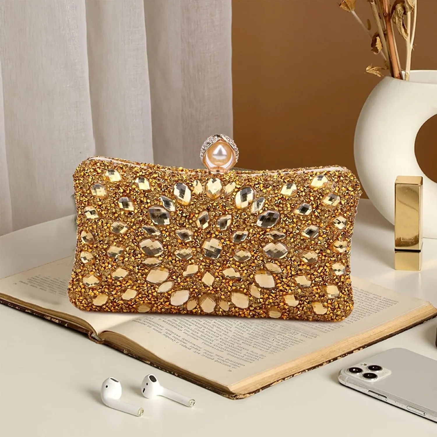 Bridal Chain Banquet Party Cocktail Prom Crossbody Women Rhinestone Evening Multicolor Clutch Luxury Crystal Handbag