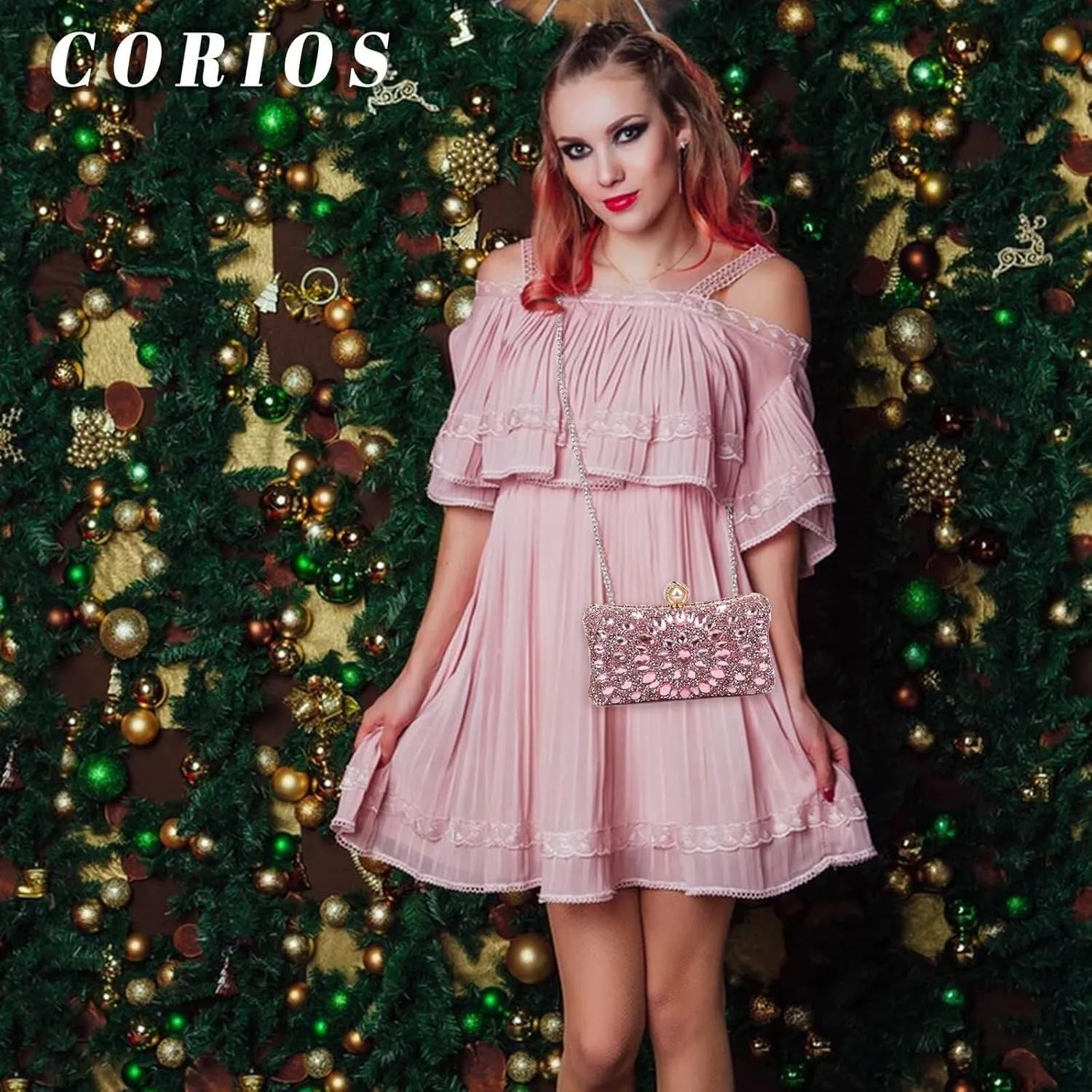 Bridal Chain Banquet Party Cocktail Prom Crossbody Women Rhinestone Evening Multicolor Clutch Luxury Crystal Handbag