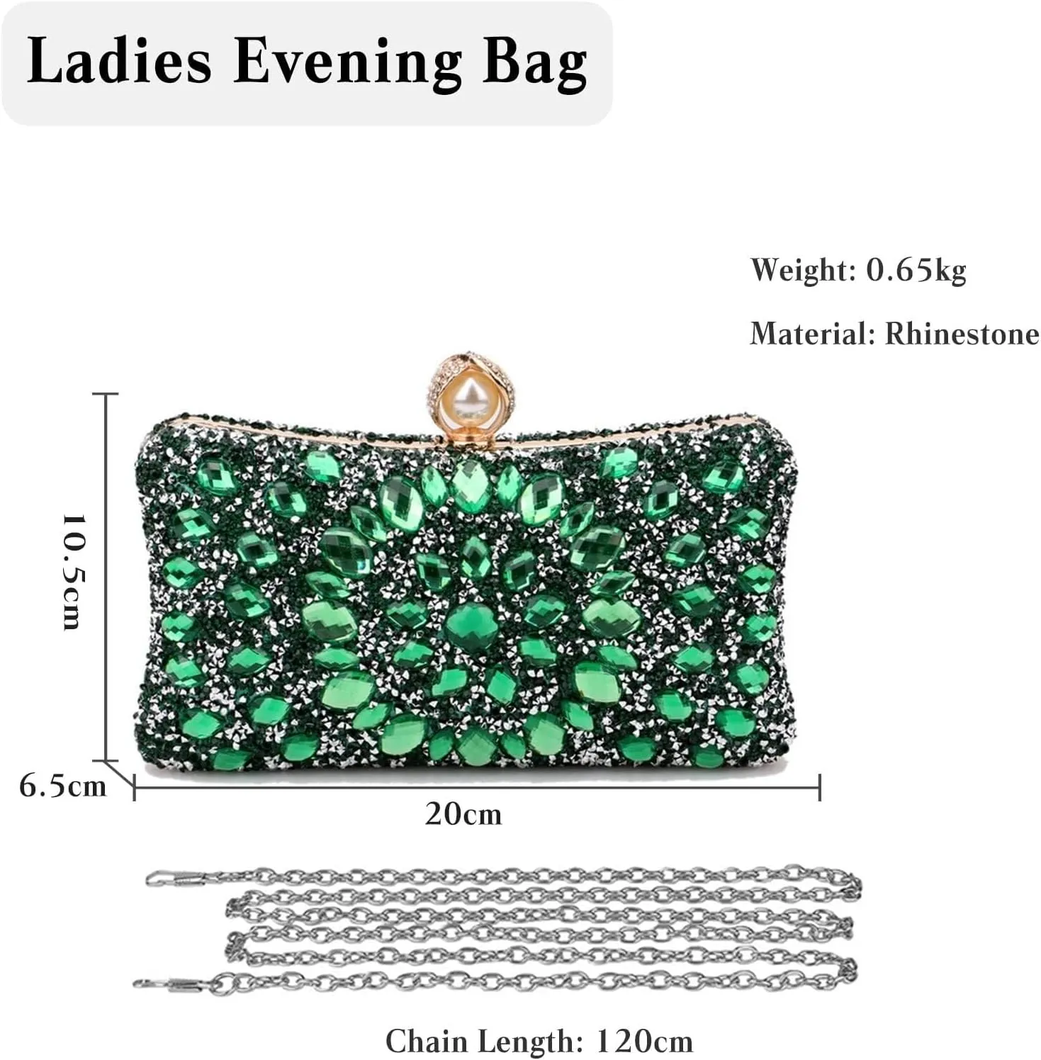 Bridal Chain Banquet Party Cocktail Prom Crossbody Women Rhinestone Evening Multicolor Clutch Luxury Crystal Handbag