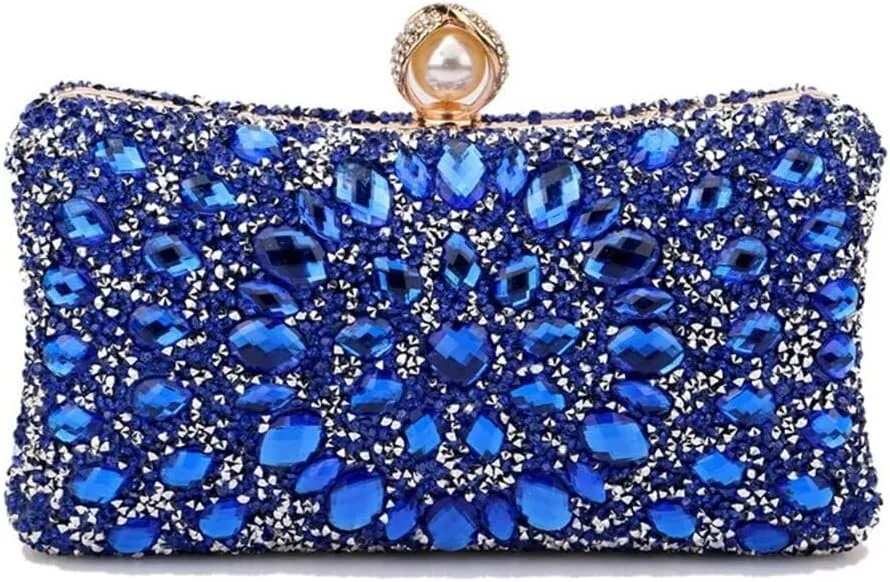 Bridal Chain Banquet Party Cocktail Prom Crossbody Women Rhinestone Evening Multicolor Clutch Luxury Crystal Handbag