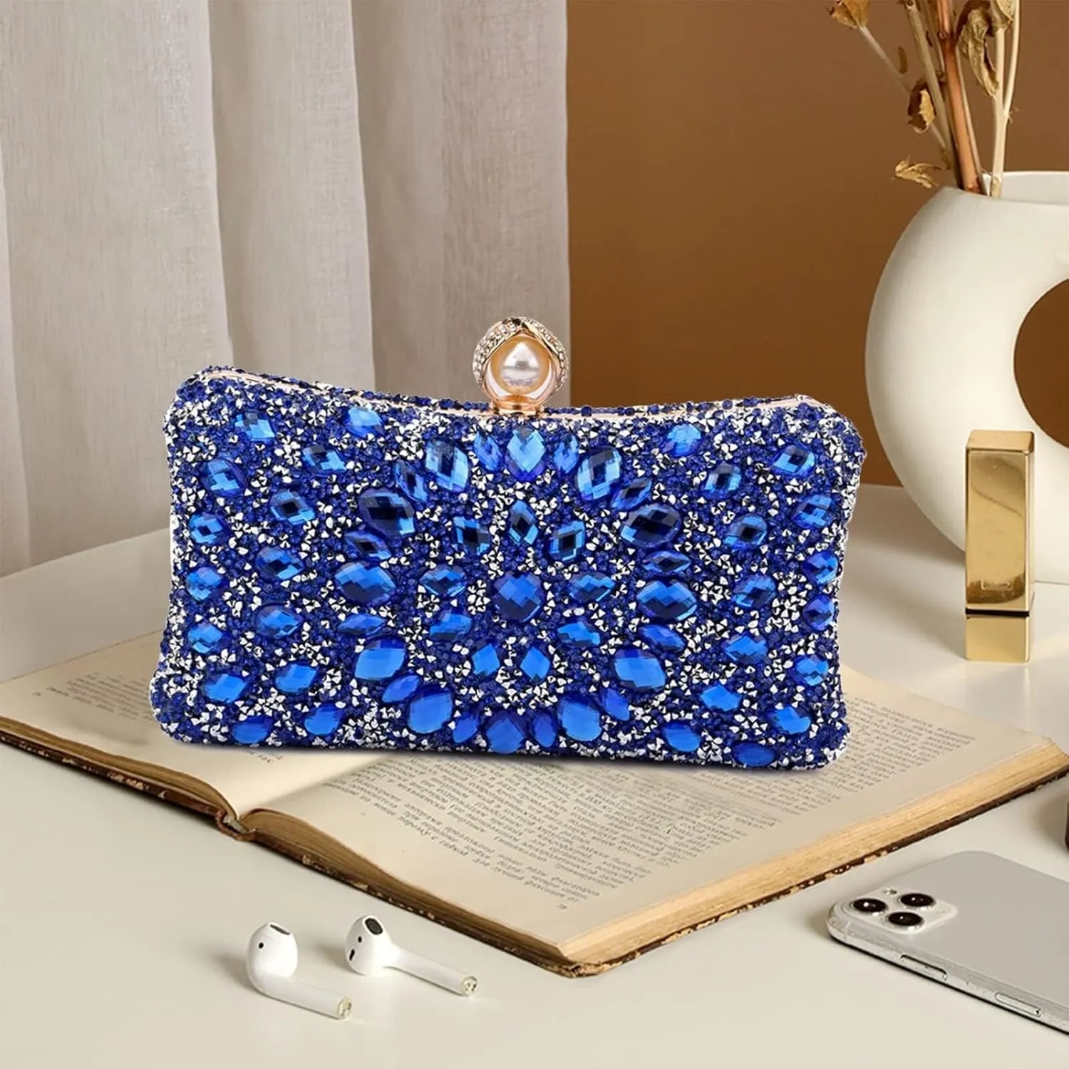 Bridal Chain Banquet Party Cocktail Prom Crossbody Women Rhinestone Evening Multicolor Clutch Luxury Crystal Handbag