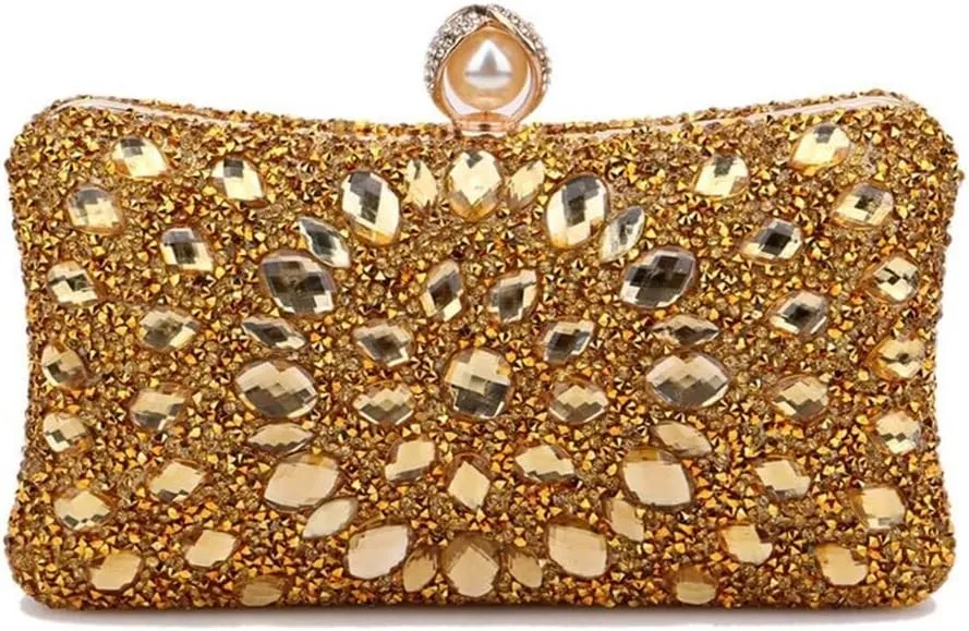 Bridal Chain Banquet Party Cocktail Prom Crossbody Women Rhinestone Evening Multicolor Clutch Luxury Crystal Handbag