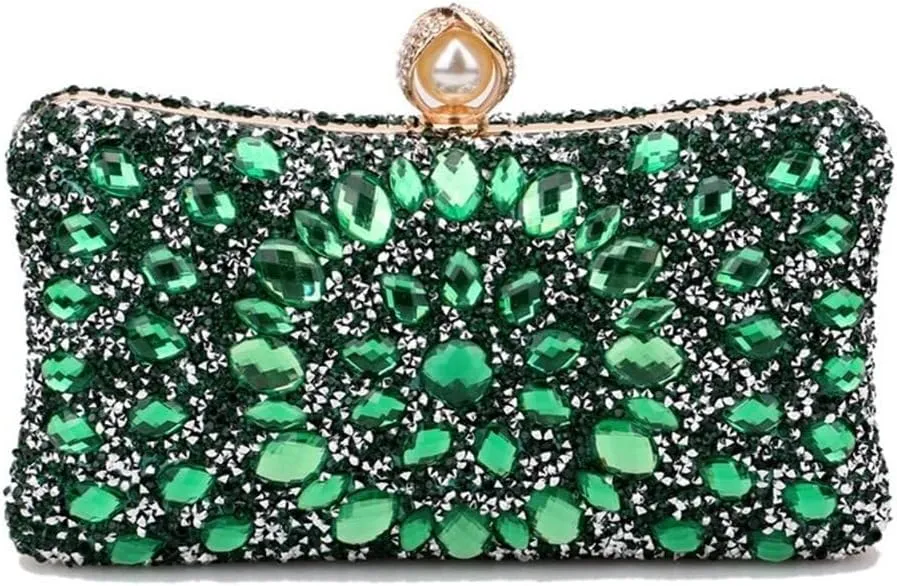Bridal Chain Banquet Party Cocktail Prom Crossbody Women Rhinestone Evening Multicolor Clutch Luxury Crystal Handbag