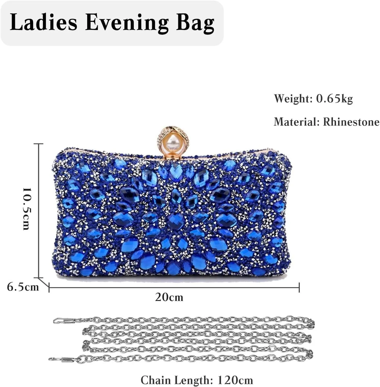 Bridal Chain Banquet Party Cocktail Prom Crossbody Women Rhinestone Evening Multicolor Clutch Luxury Crystal Handbag