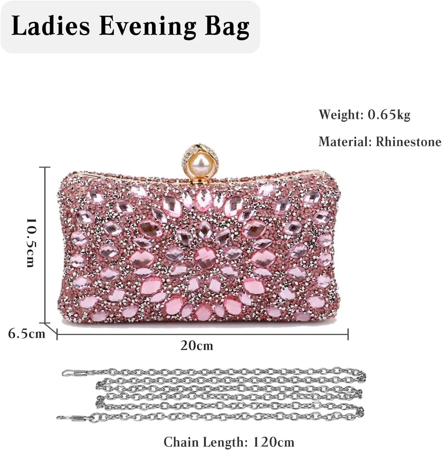Bridal Chain Banquet Party Cocktail Prom Crossbody Women Rhinestone Evening Multicolor Clutch Luxury Crystal Handbag