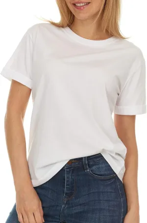 Brix Womens Loose Fit Tee - Shirts Crewneck Cotton Tees.