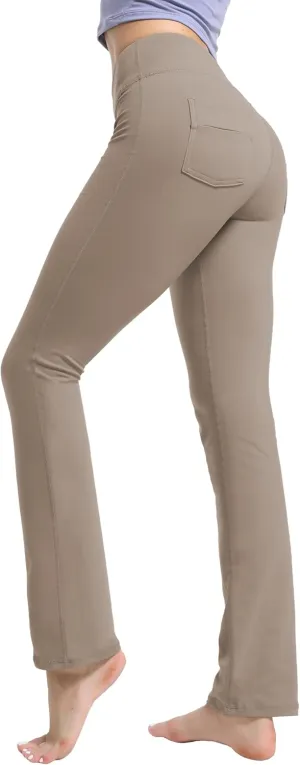 BUBBLELIME 29"/31"/33"/35"/37" Women's High Waist Straight Leg Yoga Pants Tummy Control Workout Pants with Pockets