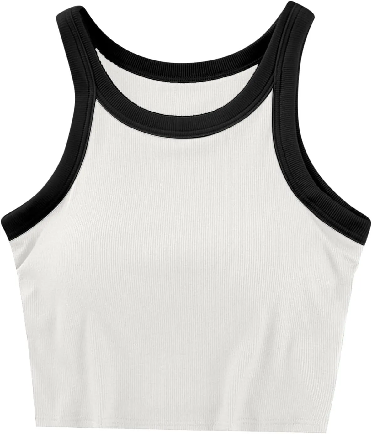 Built in Bra Tank Tops for Women Padded Sleeveless Crop Camisole Comfy Knit Lounge T Shirts Summer Casual Tops