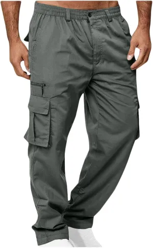 Cargo Pants for Men Slim Fit Men's Hiking Pants Outdoor Casual Lightweight Joggers Work Pants Military Hiking Pants