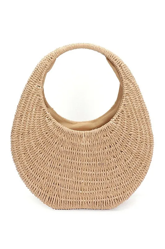 Carry All- Faux Straw Wicker Style Bag