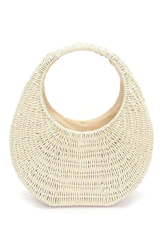Carry All- Faux Straw Wicker Style Bag