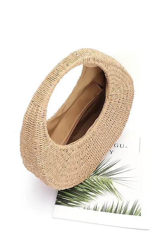 Carry All- Faux Straw Wicker Style Bag
