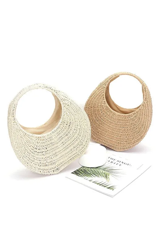 Carry All- Faux Straw Wicker Style Bag