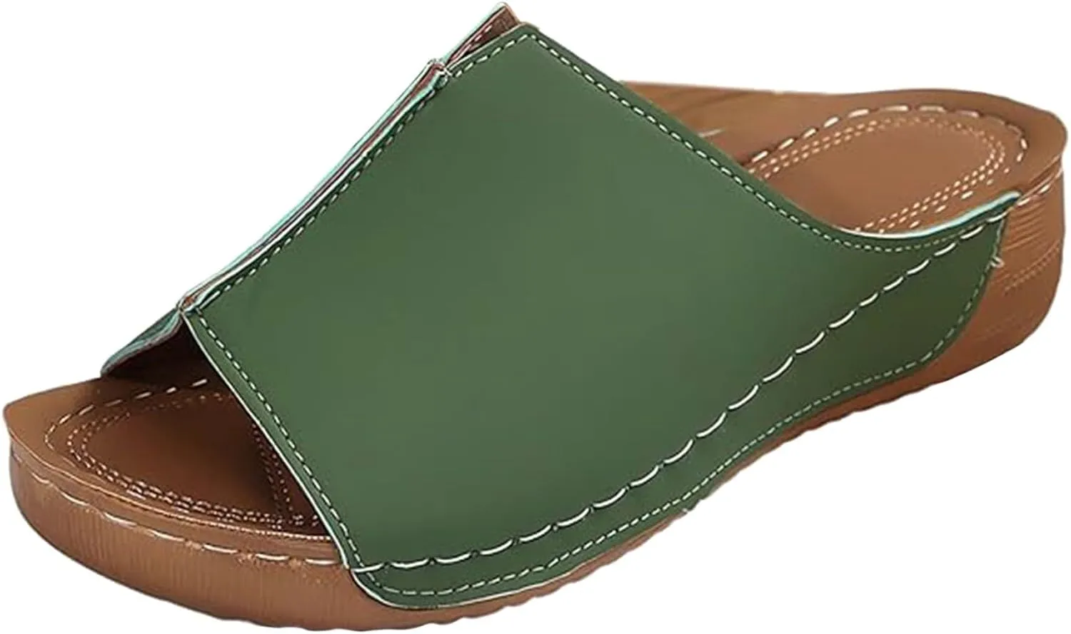 Cathalem Damping Sole Upgradation Stretch Lightweight Sandals, Women Flat Sandals Orthopedic Arch Support Walking Sandals